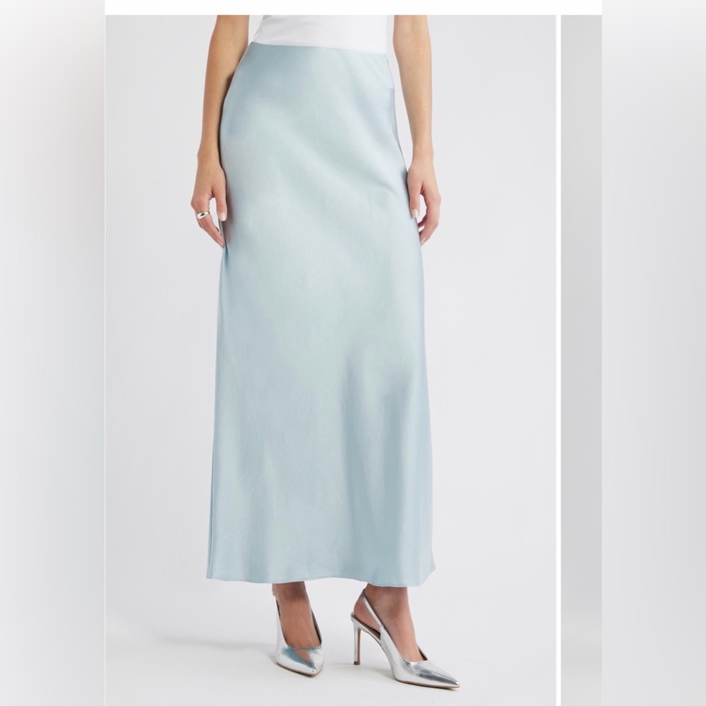 Satin Skye Blue Skirt Never Been Worn